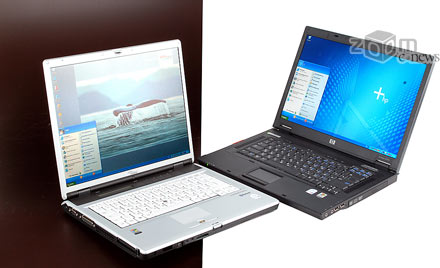 Fujitsu Siemens Lifebook E8110 (слева) и НР Compaq nx7400 (справа) отличаются цветовым решением корпусов