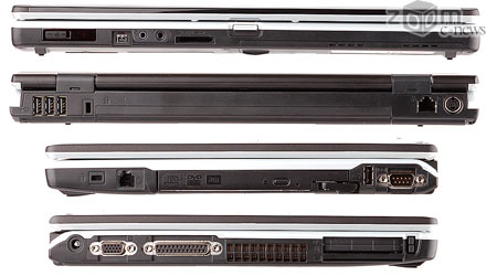 В Lifebook E8110 присутствуют даже COM-порт и LPT-порт